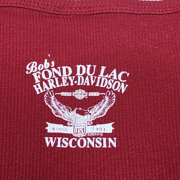 Harley Davidson Women's Ribbed Cotton Graphic Shirt - Women's XL Slimfit - Picture 4 of 5